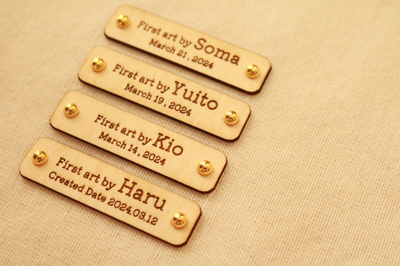 【貼るタイプ】first art tag ファーストアートタグ 木製アートタグ 7枚目の画像
