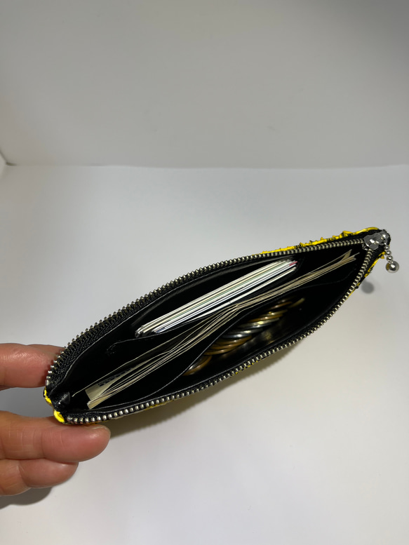イタリア蛇革プリント 長財布(18cmファスナー） 6枚目の画像