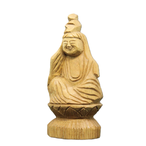 受注制作：如意輪観音坐像（15cm ）仏像 円空仏 摸刻 木彫（納期14日