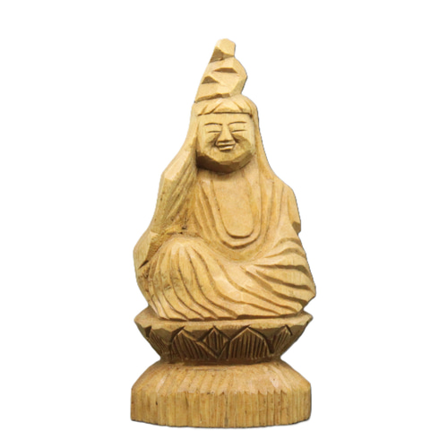 誕生日プレゼント 受注制作：如意輪観音坐像（15cm ）仏像 木彫（納期 摸刻 円空仏 彫刻