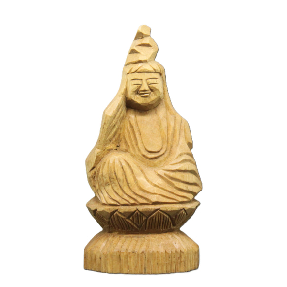 受注制作：如意輪観音坐像（15cm ）仏像 円空仏 摸刻 木彫（納期14日