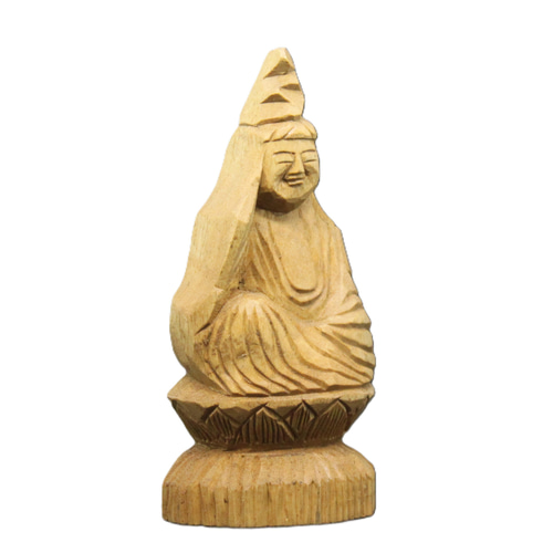 受注制作：如意輪観音坐像（15cm ）仏像 円空仏 摸刻 木彫（納期14日