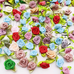 大量セット❣ 100枚 巻き薔薇 バラ モチーフ  ハンドメイド パーツ　手芸　素材 2枚目の画像