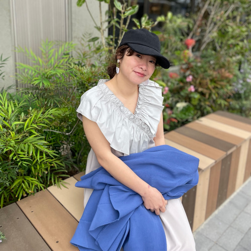 洗えるリネン】真夏も涼しい麻素材♡大人のリネンキャップ♡サイズ調整