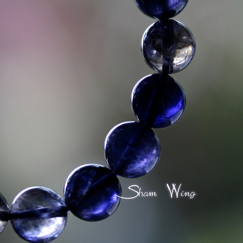 高品質アイオライトブレスレット9.4ミリ 天然石 高品質 アイオライト ブレスレット 9.4mm