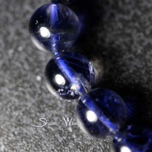 天然石 高品質 アイオライト ブレスレット 9.4mm