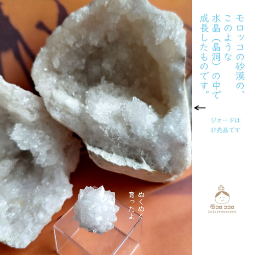 モロッコの砂漠から直輸入 !  　コロコロ水晶 : 07 「 ひよこ 」 ☆国内送料無料☆ モロッコの砂漠から直輸入 ! コロコロ水晶