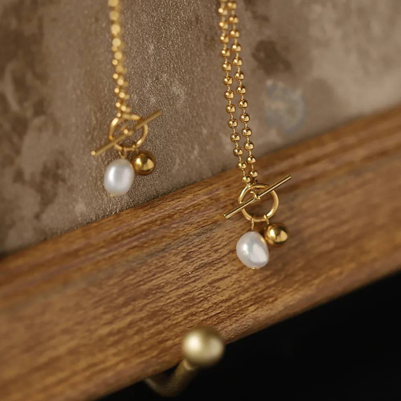 natural pearl mantel necklace R6N002 9枚目の画像
