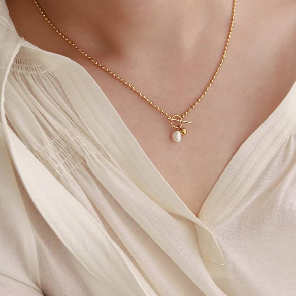 natural pearl mantel necklace R6N002 1枚目の画像
