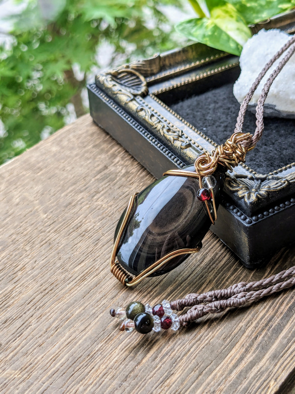 オプシディアンのロングネックレスハンドメイド アクセサリー パーツ 3セット オプシディアンのロングネックレスハンドメイド アクセサリー パーツ 3