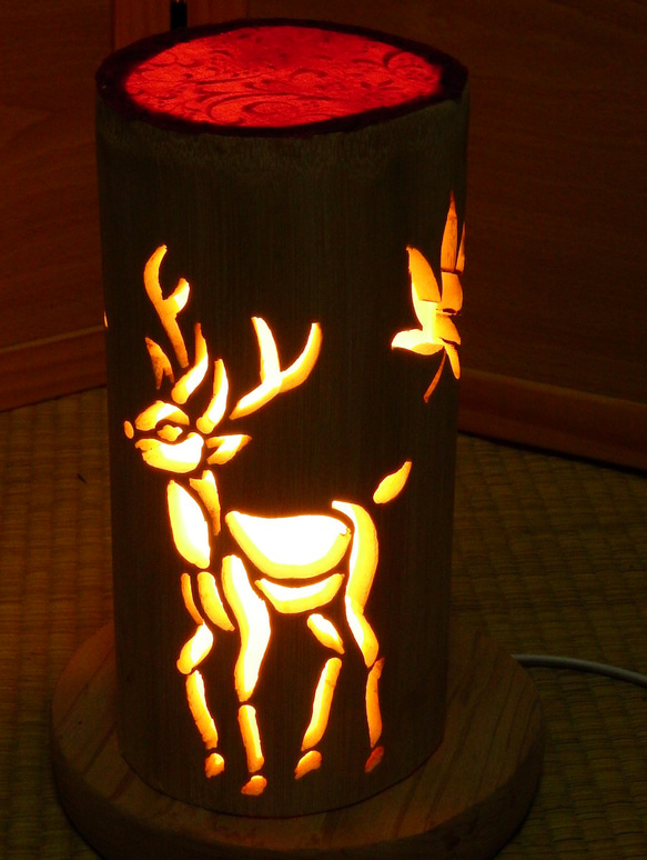 ◇両面彫◇竹灯り・竹あかり・竹灯籠 ～～ 癒しの灯り 華衣ライン