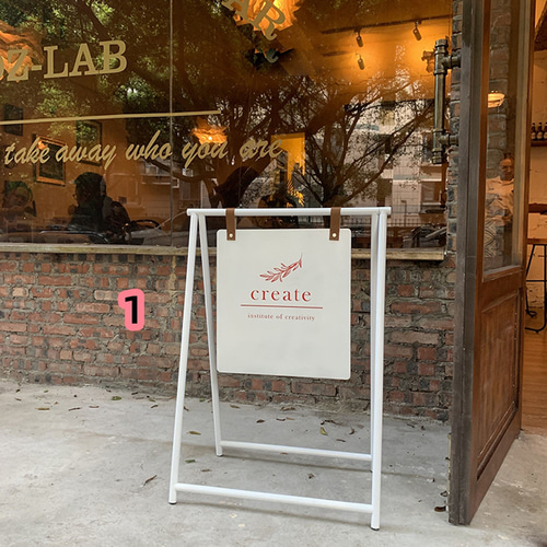 アウトドア シンプル 防風 スタンド式看板 ポスター展示棚 表札 ミルク 