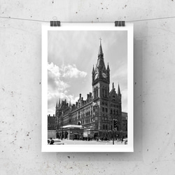 モノクロ インテリア フォト グラフィック ポスター【 キングスクロス 】:/P026 / 写真 海外 建築 ロンドン 8枚目の画像