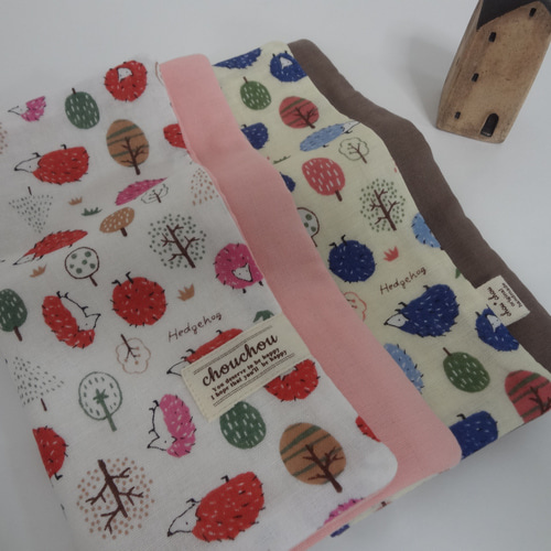 動物柄*やわらかガーゼハンカチ*5枚セット*ハンドメイド 動物柄*やわらか