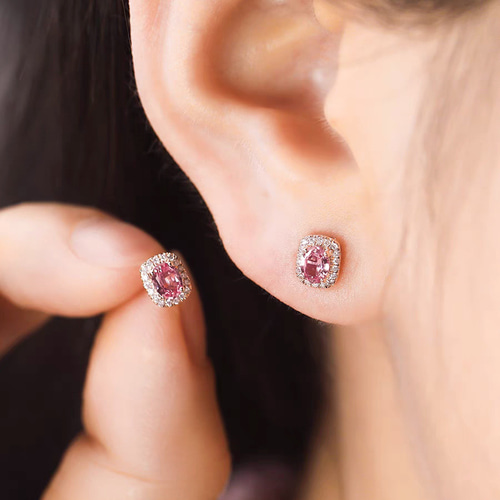 ピンクサファイアピアスk18 ピアス（フープ） パール大好き(購入