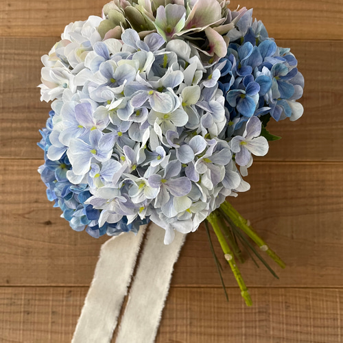 SALE】ブートニア付き紫陽花ブーケ ブーケ violaflower 通販 17610471