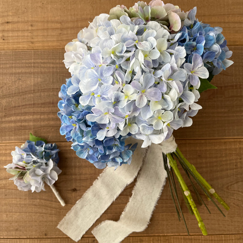 【即日発送ok】シックなナチュラルモダンブーケ　ブートニア付き　ブーケ 即日発送ok】シックなナチュラルモダンブーケ ブートニア付き