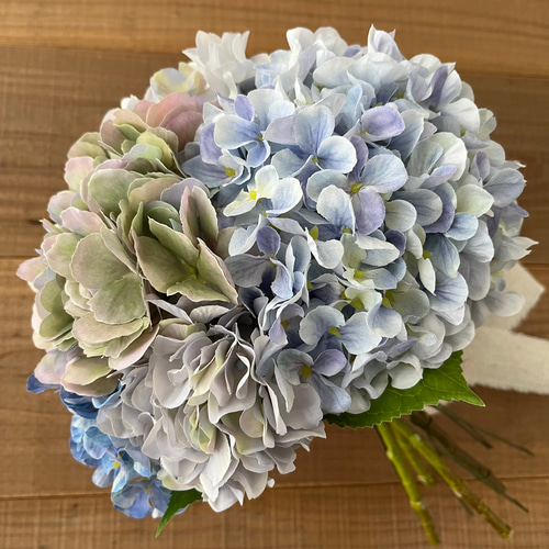 SALE】ブートニア付き紫陽花ブーケ ブーケ violaflower 通販 17610471