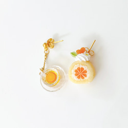 ‎petit gateauオレンジロールケーキのイヤリング/ピアス⁺ 9枚目の画像