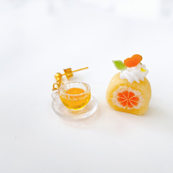 ‎petit gateauオレンジロールケーキのイヤリング/ピアス⁺ 11枚目の画像