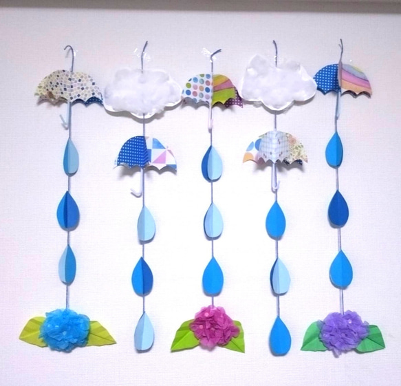 梅雨の吊るし飾り３点 梅雨の吊るし飾り3点