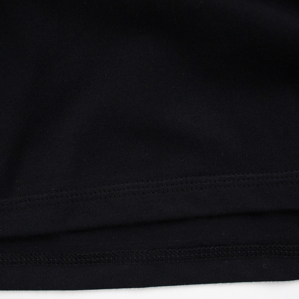 《2024春夏》受注生産　コットン天竺メンズライクビッグシルエットTシャツ　ブラック 8枚目の画像