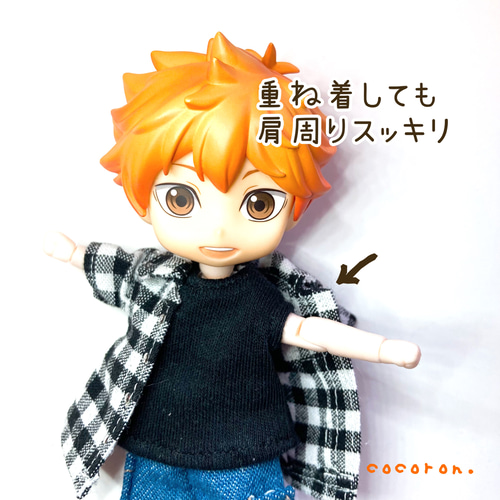 ノースリーブTシャツ】①Black②White ねんどろいどどーる