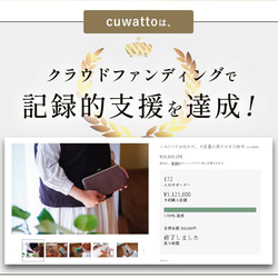 がま口 長財布 日本製 姫路レザー 本革 大容量 スリム cuwatto キャメル 2枚目の画像