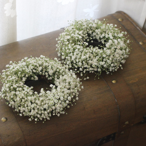 かすみそうふわふわリース ドライフラワー petit chocolat 通販