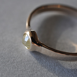【K10】Natural Diamond ring  ローズカット ナチュラルダイヤモンド リング　イエロー 4枚目の画像