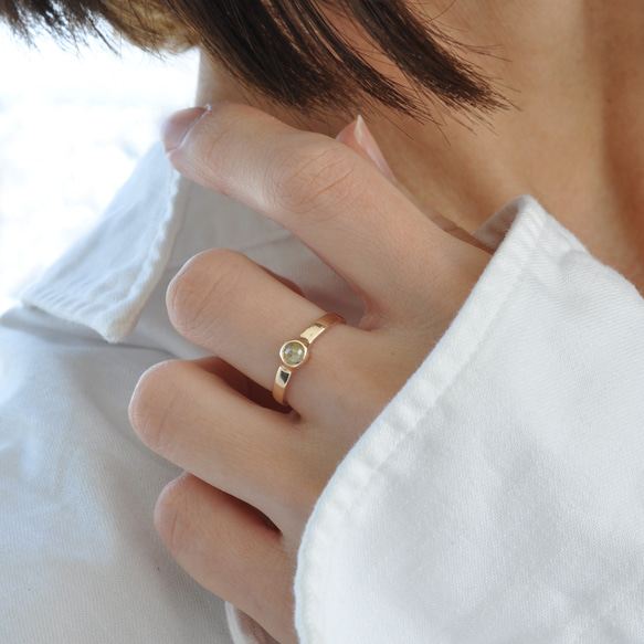 【K10】Natural Diamond ring  ローズカット ナチュラルダイヤモンド リング　イエロー 8枚目の画像