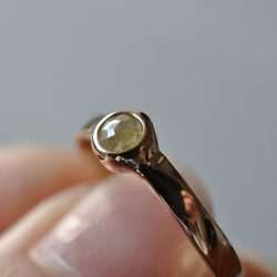 【K10】Natural Diamond ring  ローズカット ナチュラルダイヤモンド リング　イエロー 5枚目の画像
