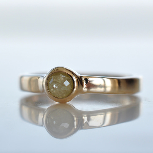 K10】Natural Diamond ring ローズカット ナチュラルダイヤモンド 