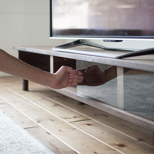 テレビボード　ウォルナット サイズオーダー可】天然木、無垢材使用テレビボード 風雅／FUUGA