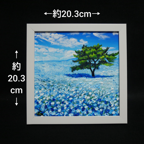 油絵 ネモフィラ畑【色紙】 絵画 HR 通販 11033949｜Creema