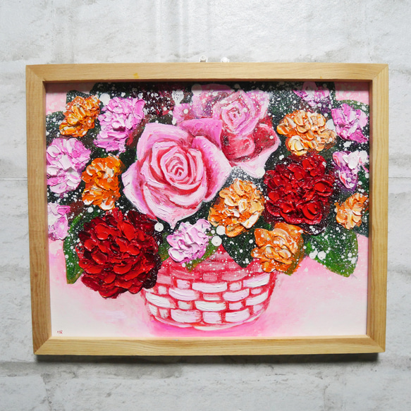 油絵 油彩 油彩画 絵 絵画【flower garden】