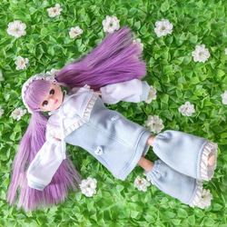 ドール服 リカちゃん 27cmドール ハートボタン♡ジャージワンピ その他