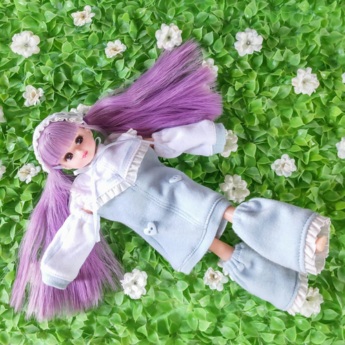ドール服 リカちゃん 27cmドール ハートボタン♡ジャージワンピ その他