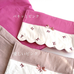 リボン刺繍のショッピングカートカバー 3枚目の画像