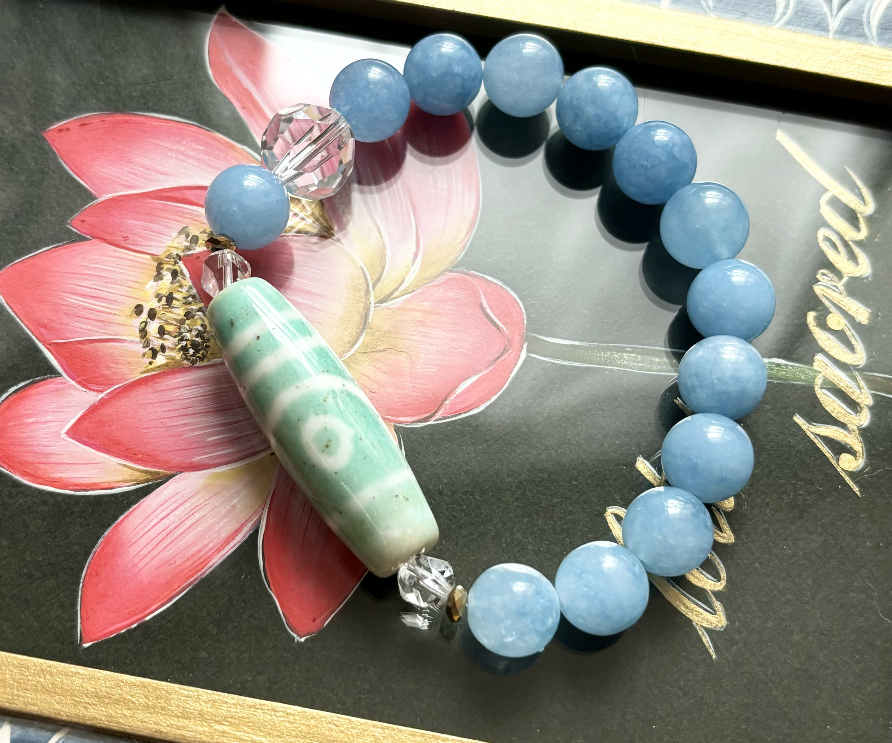 超激レア‼︎ 小盧至純　20年以上前の龍六眼天珠　黒朱砂 超激レア‼︎ 小盧至純 20年以上前の龍六眼天