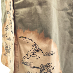 江戸時代から続く伝統技法で描いた１点物のロングスカート 5枚目の画像