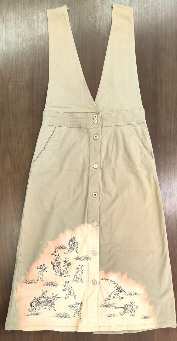 江戸時代から続く伝統技法で描いた１点物のロングスカート 8枚目の画像