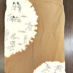 江戸時代から続く伝統技法で描いた１点物のロングワンピース 2枚目の画像
