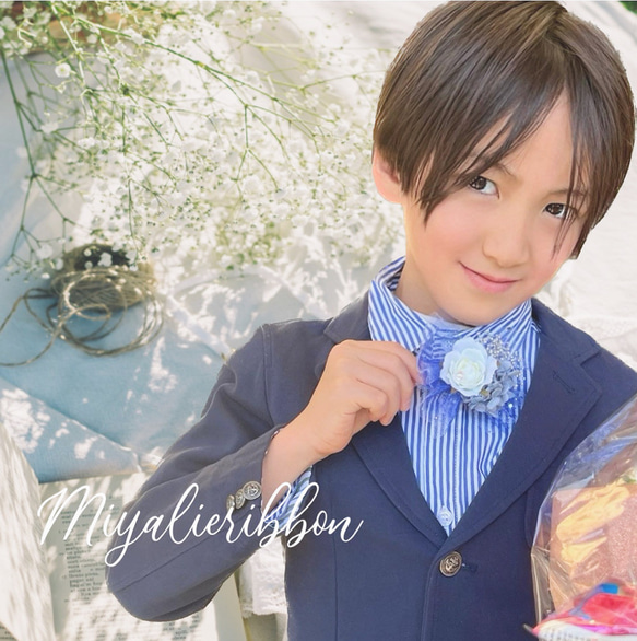 パーティー ピアノ発表会 男の子 髪飾り&コサージュ 蝶ネクタイ