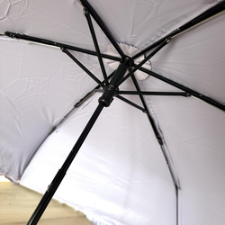 日傘 雨傘 折りたたみ傘 骨6本 フリル 晴雨兼用 完全遮光 UVカット I/ピンク 4枚目の画像