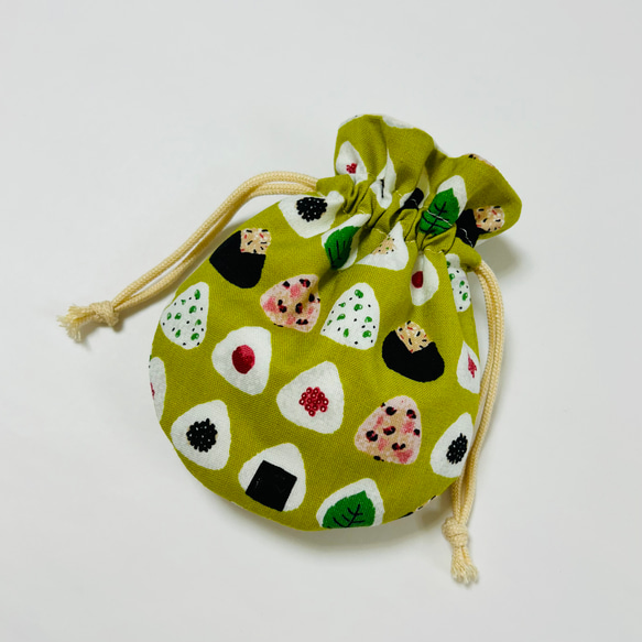 おにぎり エビフライ ☆お弁当袋 コップ袋 ハンドメイド 巾着 お弁当