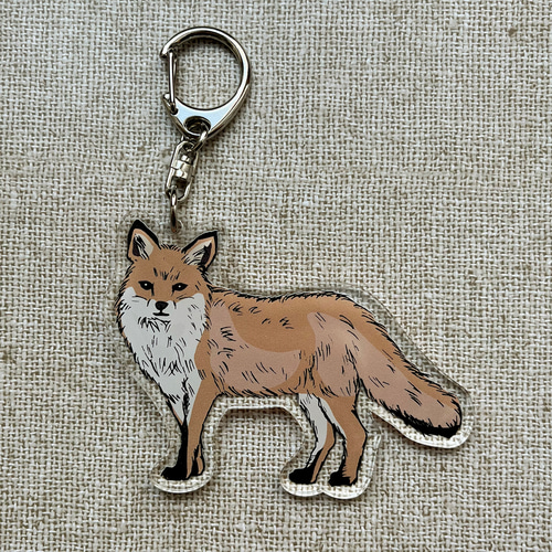 アクリルキーホルダー ホンドギツネ キツネ キーホルダー tanuki