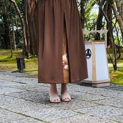 大きいサイズ スカート フレア XL 着物リメイク 2枚目の画像