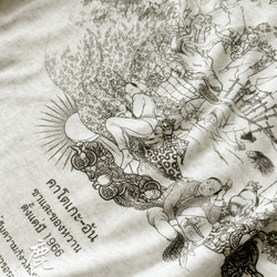 《受注製作T》『ふわ毛男子の茶庵』柄　プリントTシャツ（アッシュ） 3枚目の画像