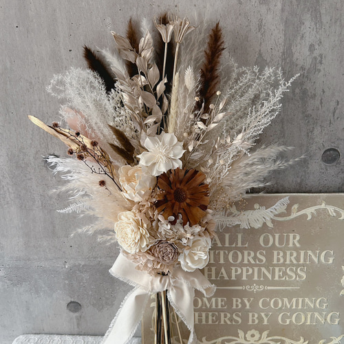 ドライフラワーブーケ　前撮りブーケ　和装ブーケ　ロケーション撮影ブーケ ドライフラワーブーケと京都和装前撮り｜京都好日